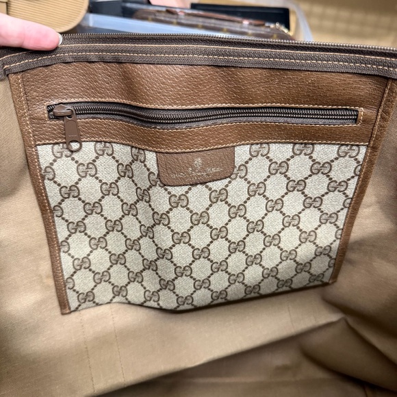 Vintage Gucci | Sherry GG Monogram Travel Weekender Bag - Picture 11 of 11